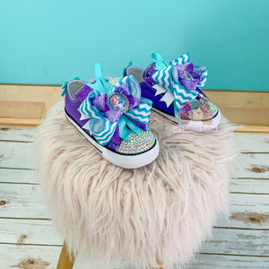 Mermaid Birthday Custom Shoes - Under the Sea Birthday Shoes