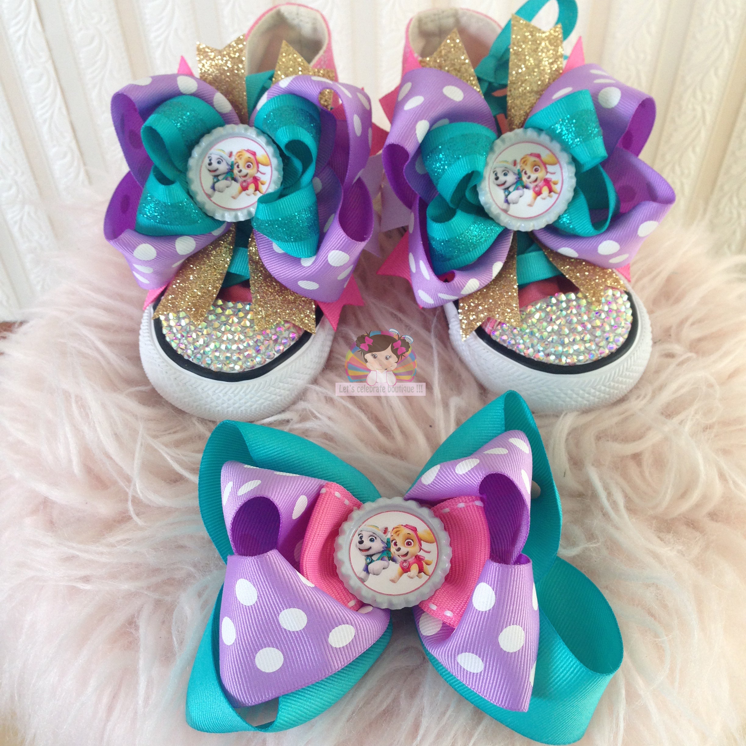 Birthday Girl Shoes, Custom Paw Patrol Shoes