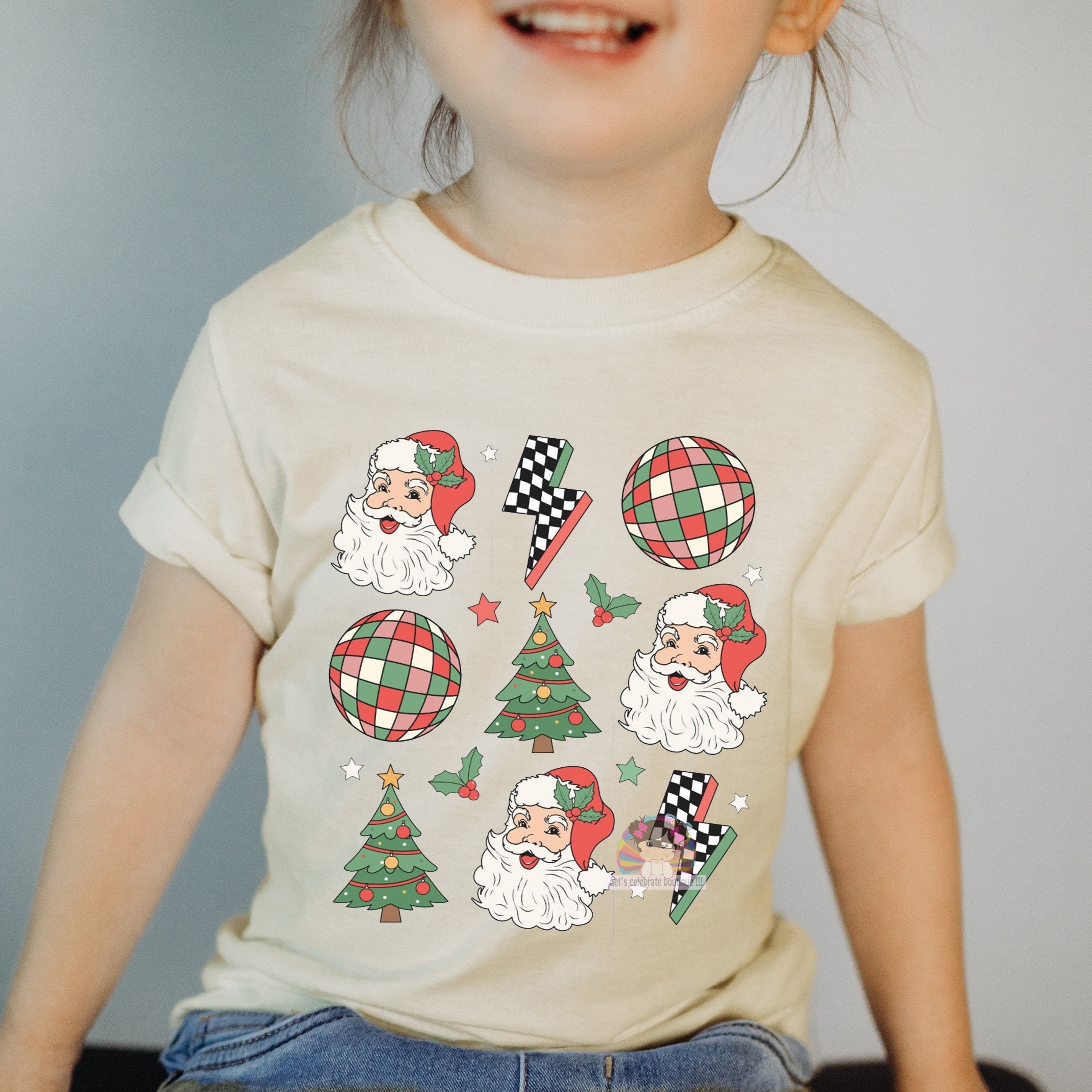 retro Christmas kids shirt 