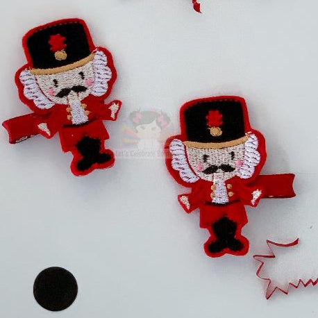 Christmas Hair Clip - Nutcracker Hair Clip - Christmas Nutcracker Hair Clip
