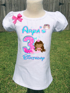 Pink Mermaid Birthday Girl Shirt-Mermaid Birthday Shirt