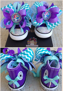 Mermaid Birthday Custom Shoes - Under the Sea Birthday Shoes