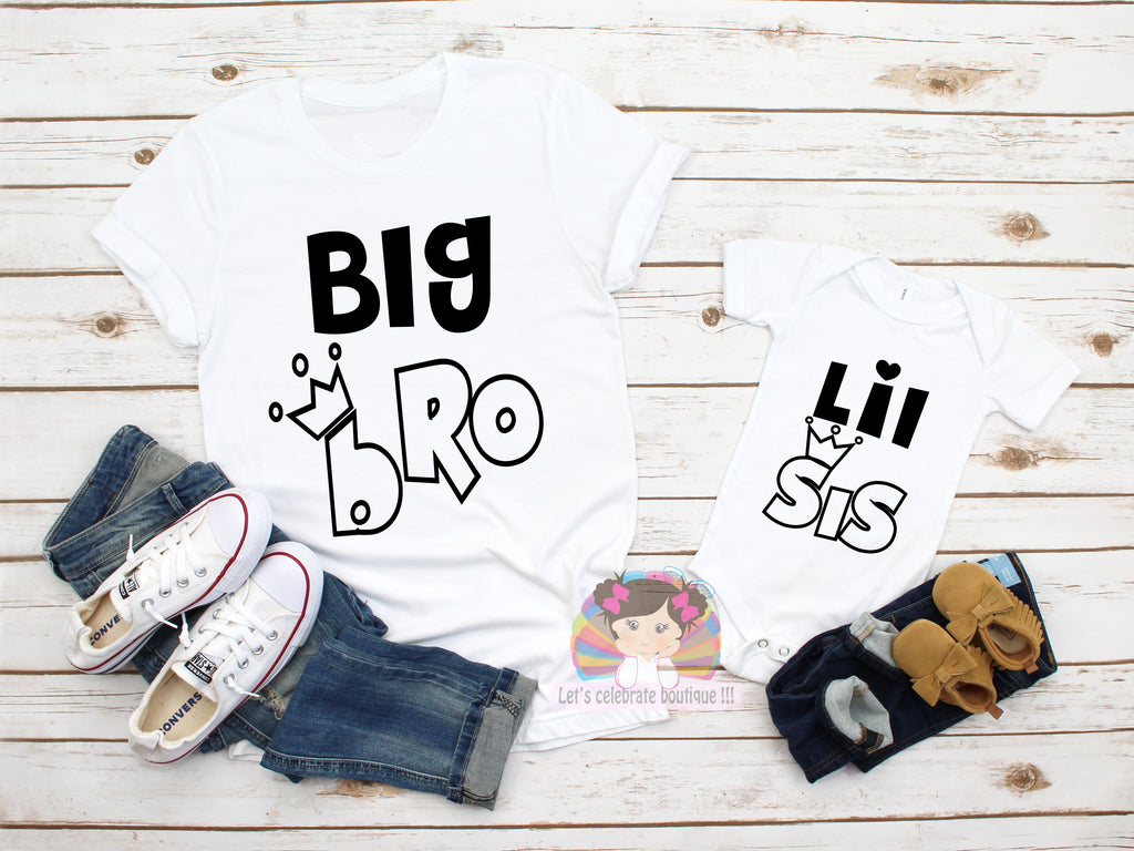 Sibling Shirts Set-Big brother Shirt-Lil Sister Shirt
