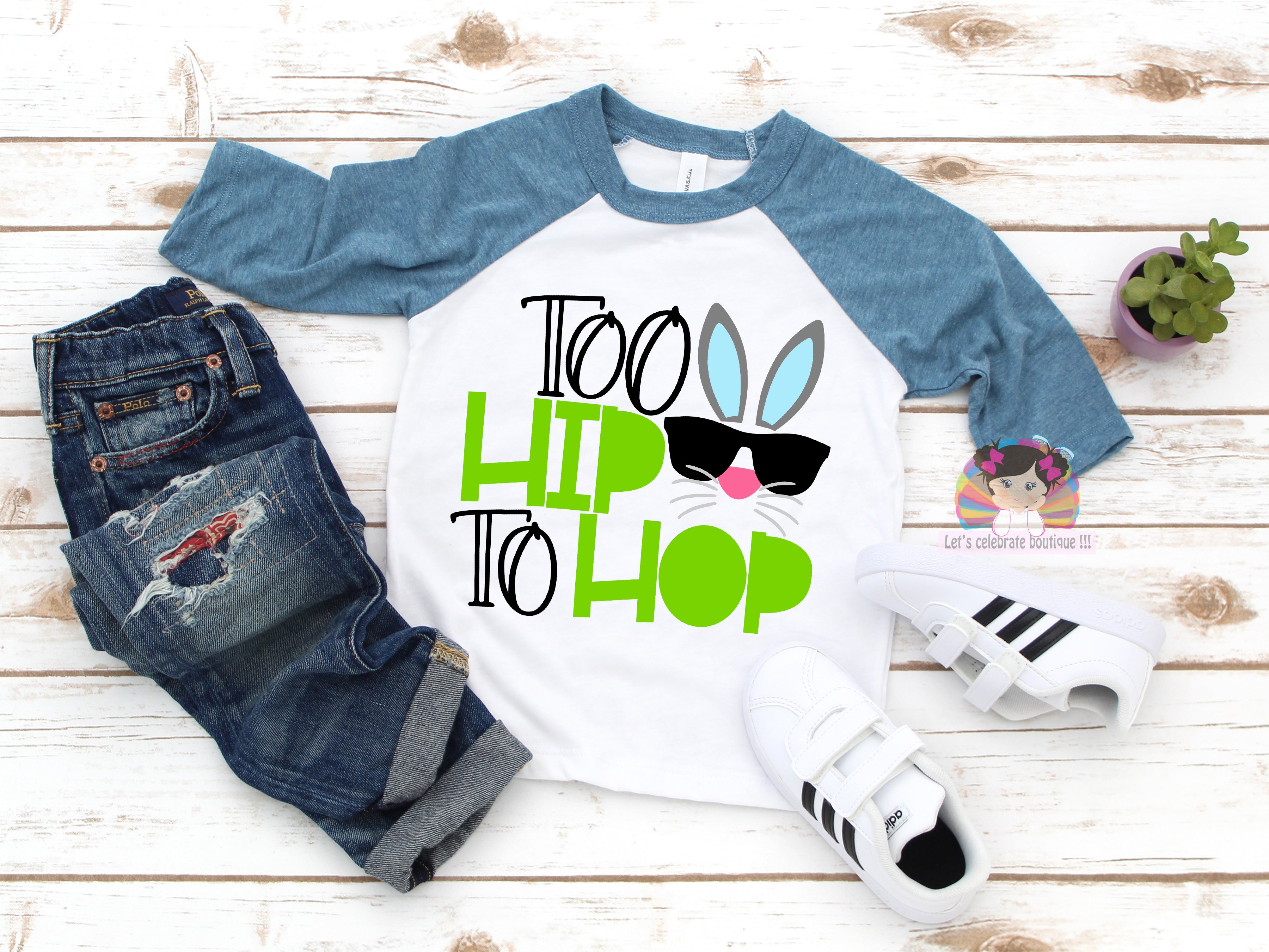 Too hip to hop Bunny Shirt, Bunny Boy Shirt