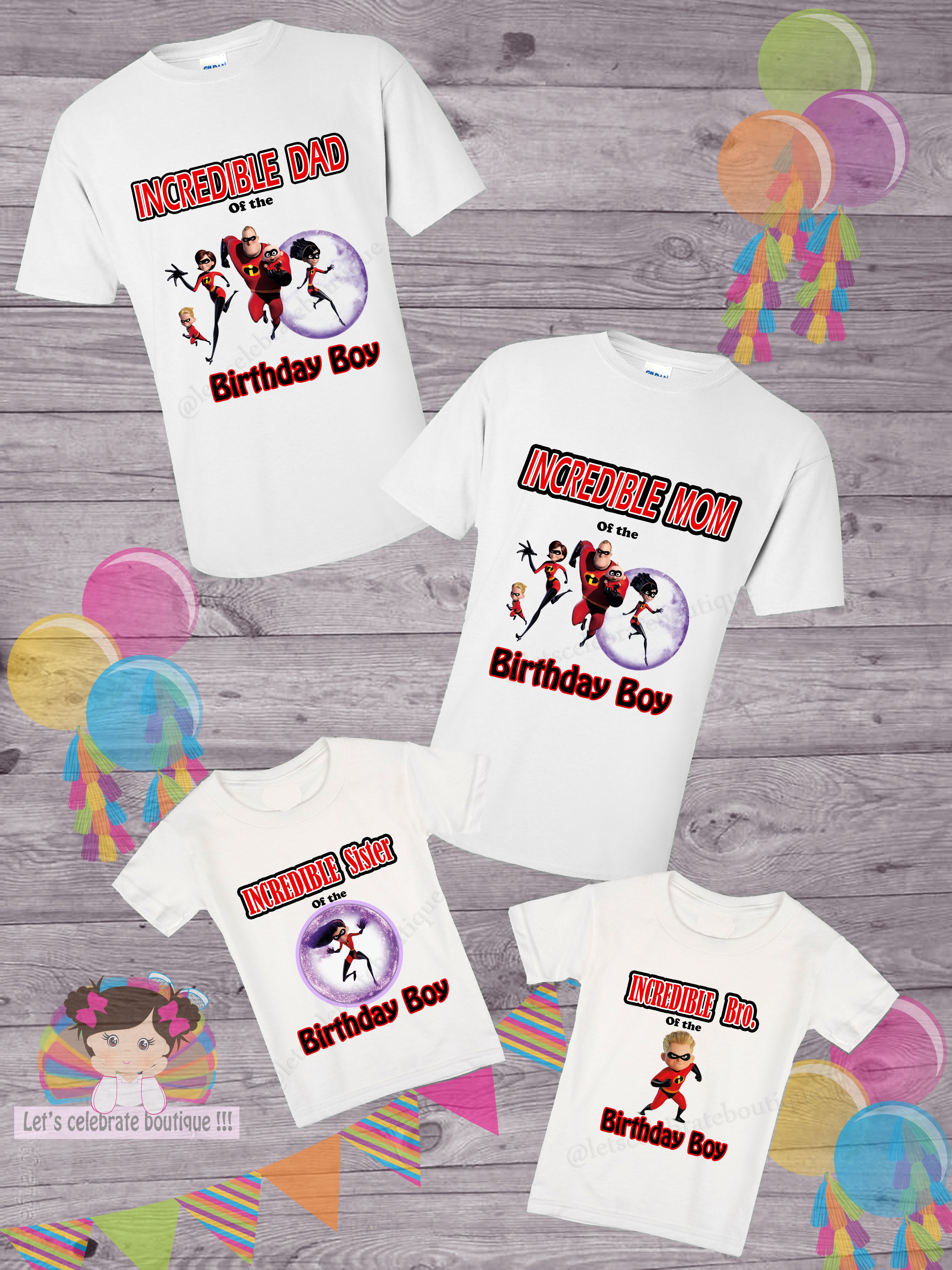 Incredibles Family Birthday Shirts -Family Birthday Bundle