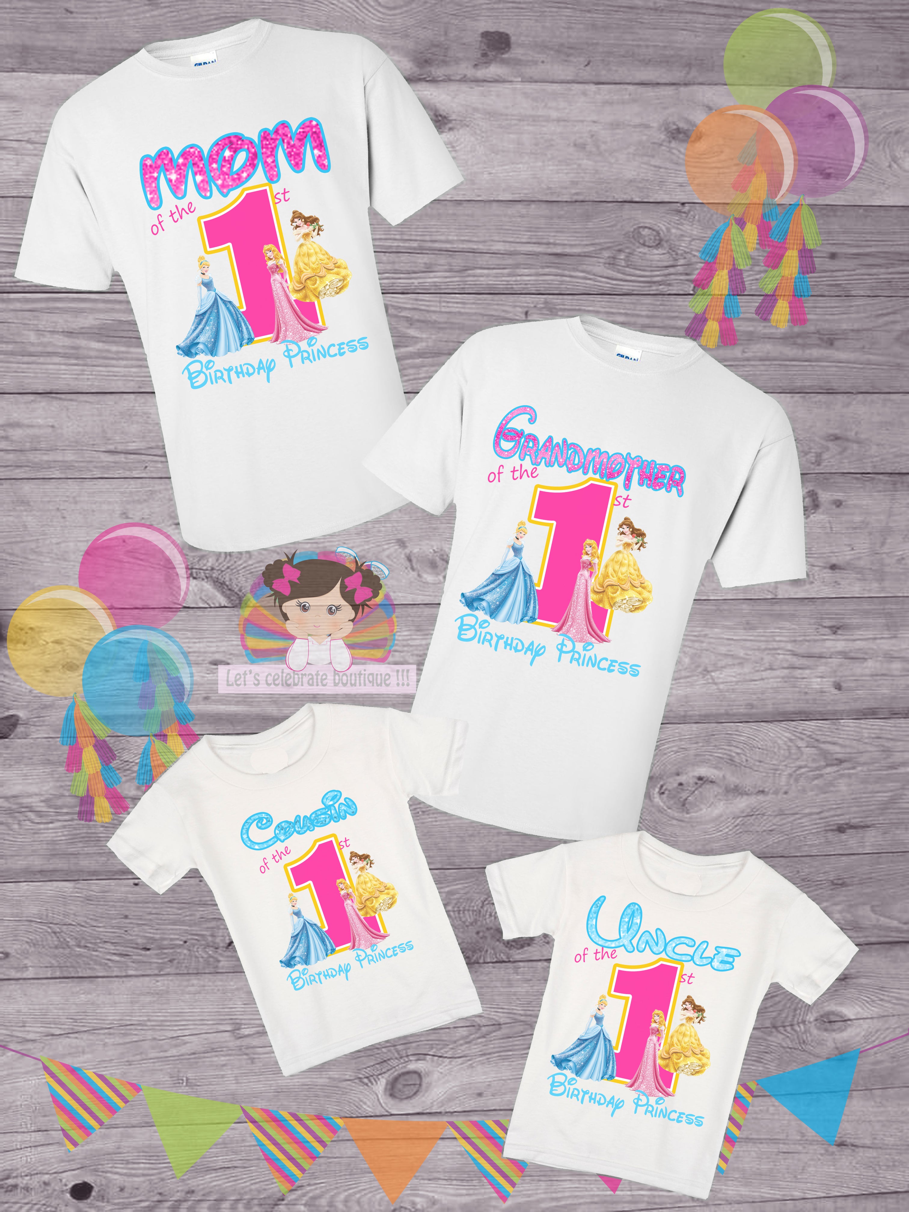 Princess Birthday Family Shirt-Matching Family Shirt Set
