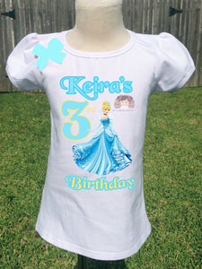 Princess Cinderella Birthday Shirt-Birthday Girl Shirt