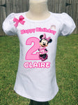 Pink Minnie Mouse Birthday Shirt-Minnie Mouse birthday Shirt
