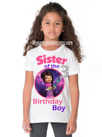 Chemise Miles from Tomorrowland Sister-Miles from Tomorrowland Bother chemise -Miles forment Tomorrowland-Chemise d’anniversaire unisexe