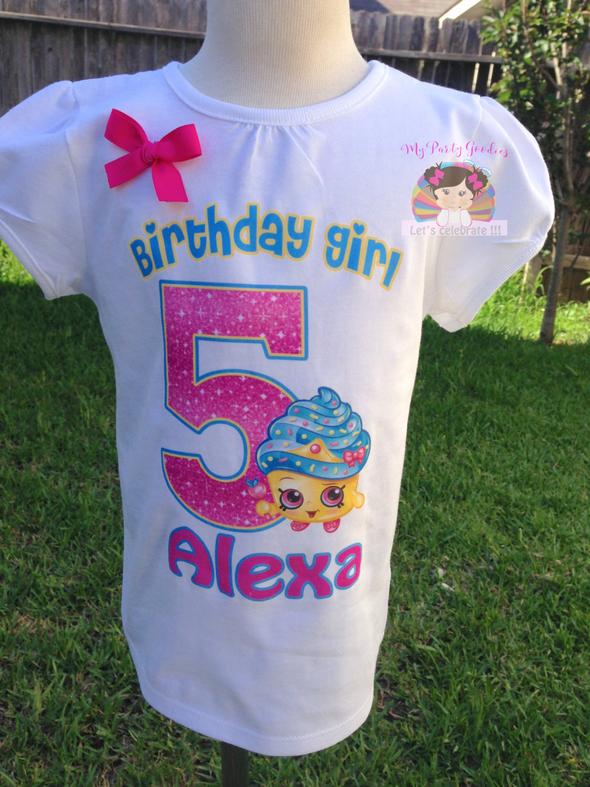 Shopkins Birthday Shirt -Shopkins Cupcake Queen Birthday Shirt