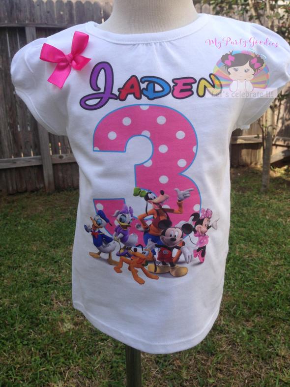 Minnie Mouse Clubhouse Birthday Shirt-Birthday Shirt