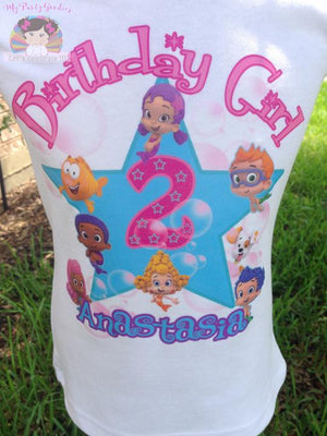 Bubble Guppies Birthday Shirt-Birthday Girl Shirt