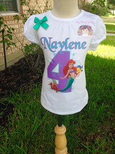 The Little Mermaid Birthday Shirt-Ariel Birthday Shirt