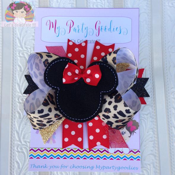 Leopard Mrs. Mouse Hair Bow