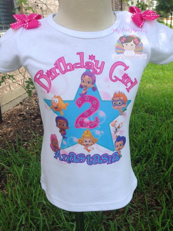 Bubble Guppies Birthday Shirt-Birthday Girl Shirt