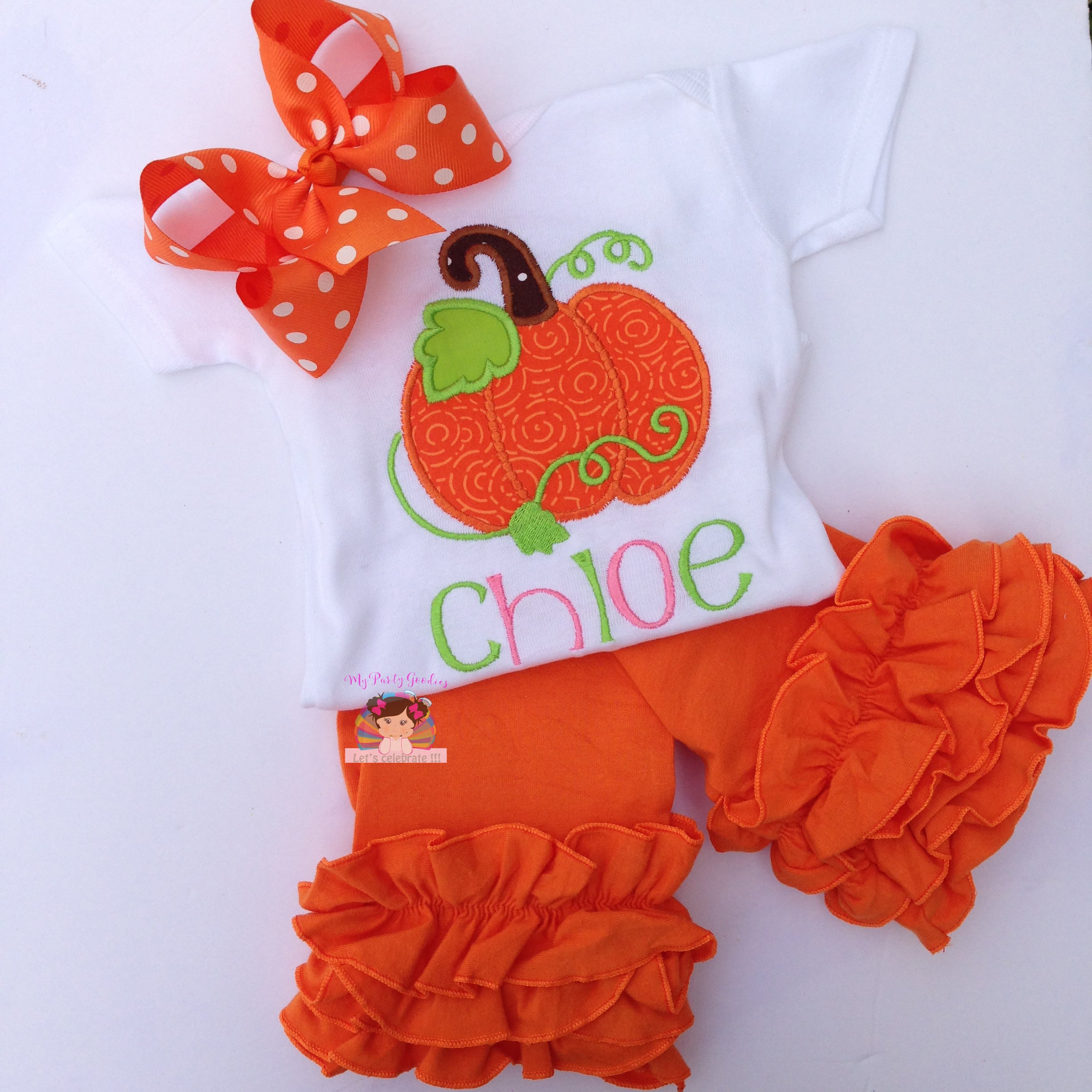 Pumpkin Orange Icing Ruffle Leggings,Baby leggings, Pumpkin Leggings for girls,Toddler Leggings