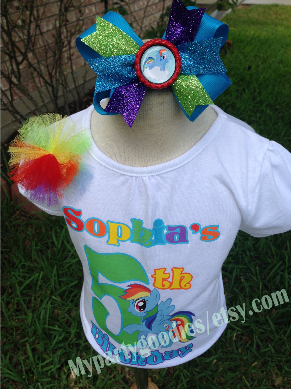 Pony Birthday shirt,Pony rainbow shirt, Rainbow shirt,little pony shirt,Rainbow tutu, Rainbow