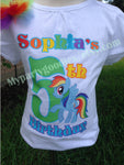 Pony Birthday shirt,Pony rainbow shirt, Rainbow shirt,little pony shirt,Rainbow tutu, Rainbow