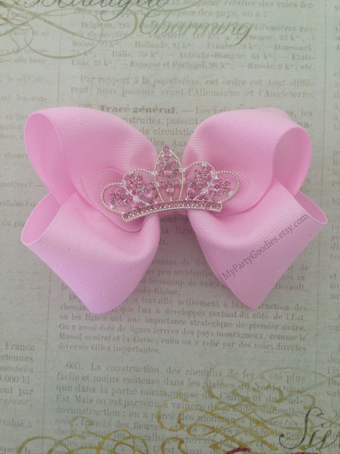 Princess Pink Hair Bow
