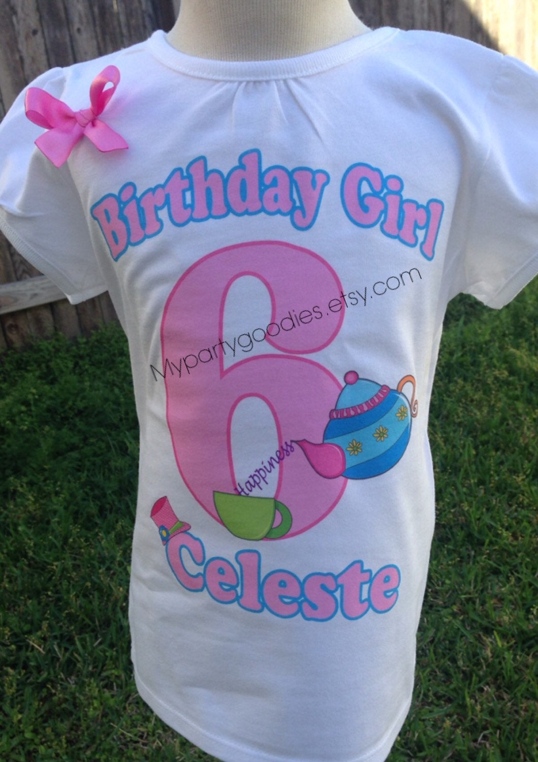 Tea Birthday Shirt,Tea girl shirt, Teacup Birthday Shirt,Personalized Birthday Shirt,Tea party shirt. teapot Birthday Shirt.