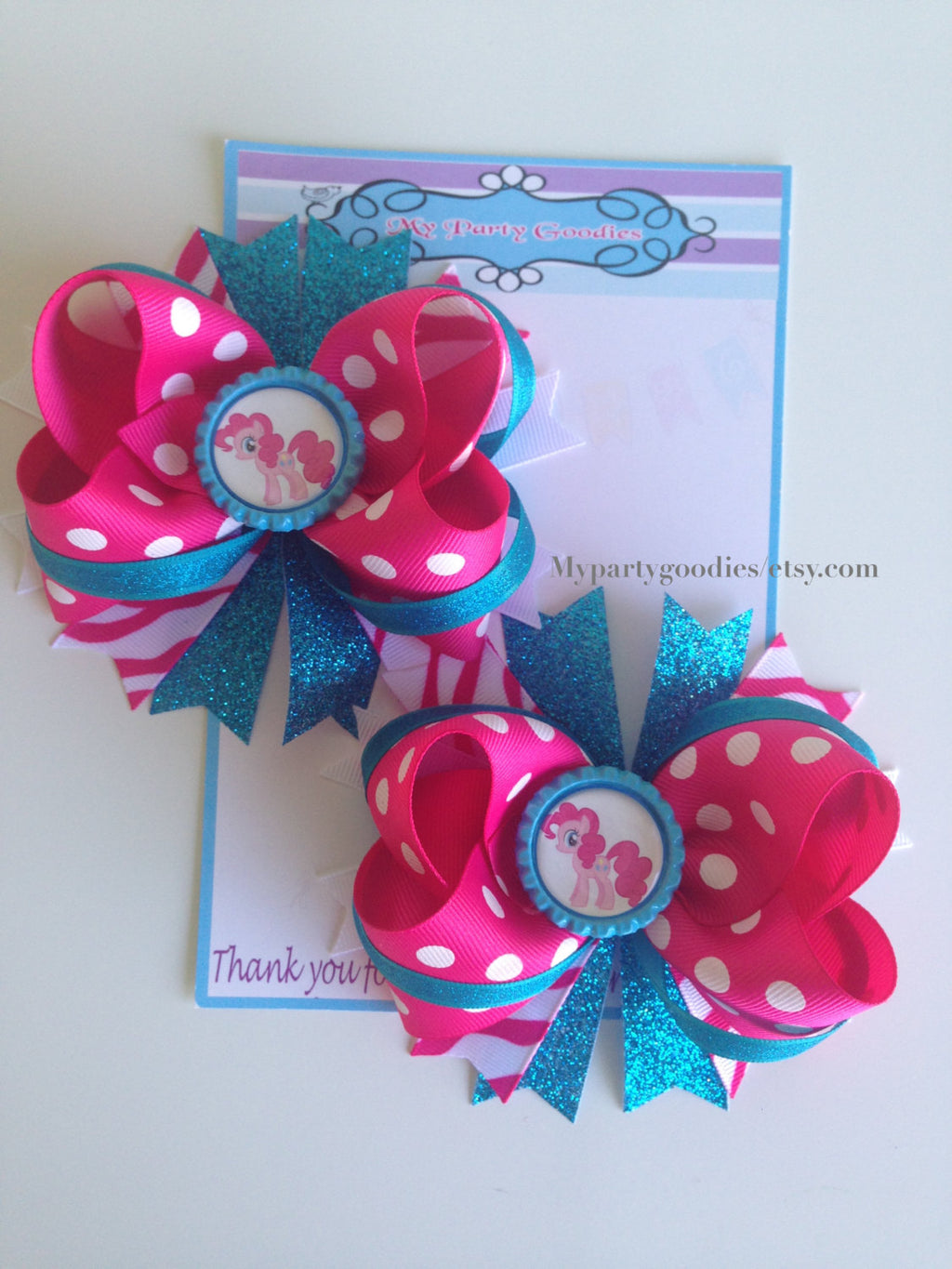 Pink pony hair bow,Pinkie Pie shoes toppers, Pinkie Pie bow, Pinkie Pie Hair Bow.