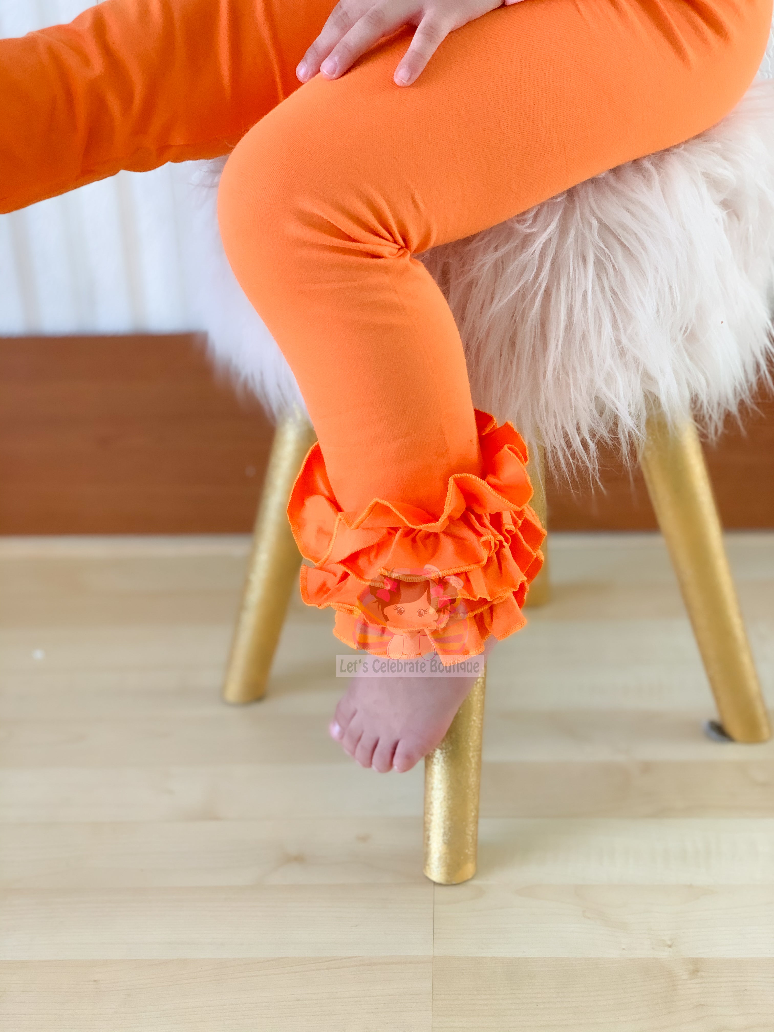 Pumpkin Orange Icing Ruffle Leggings,Baby leggings, Pumpkin Leggings f –  Let's Celebrate Boutique