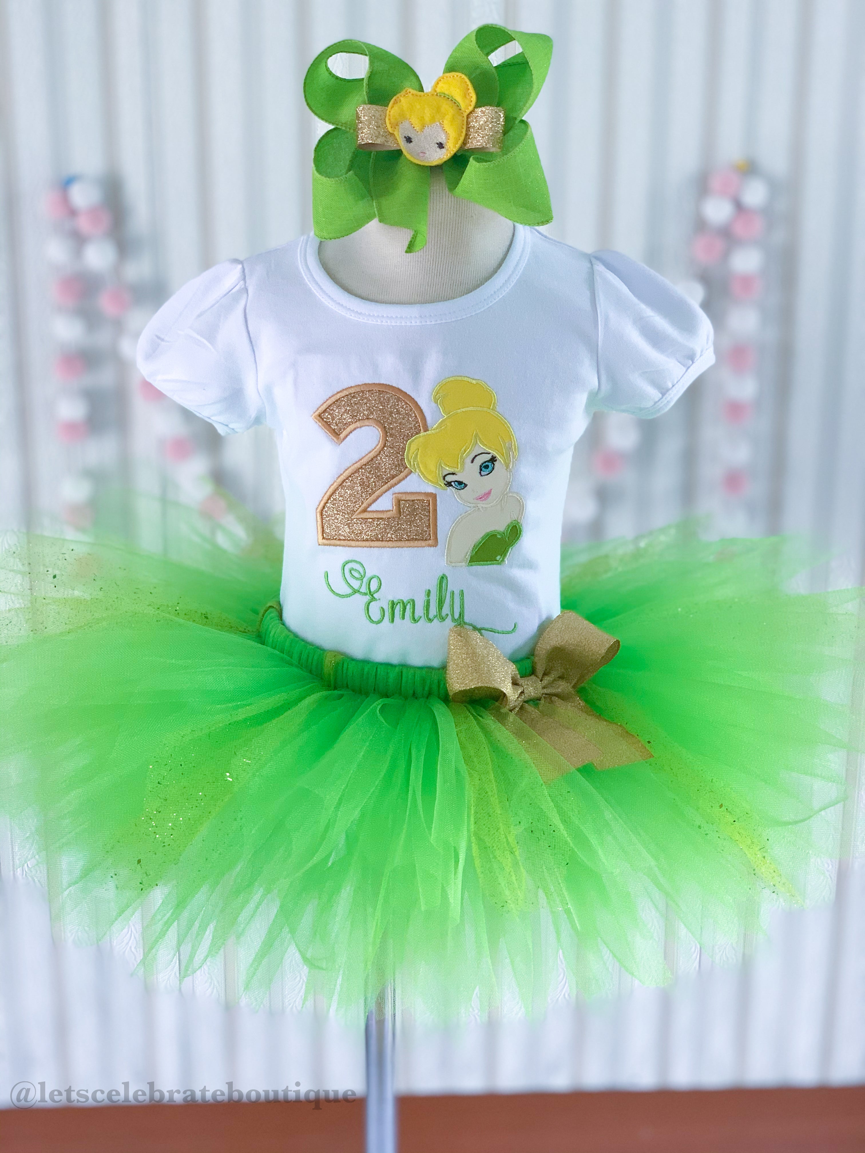 Bell Fairy Birthday Outfit Tutu-Birthday Girl Tutu Outfit