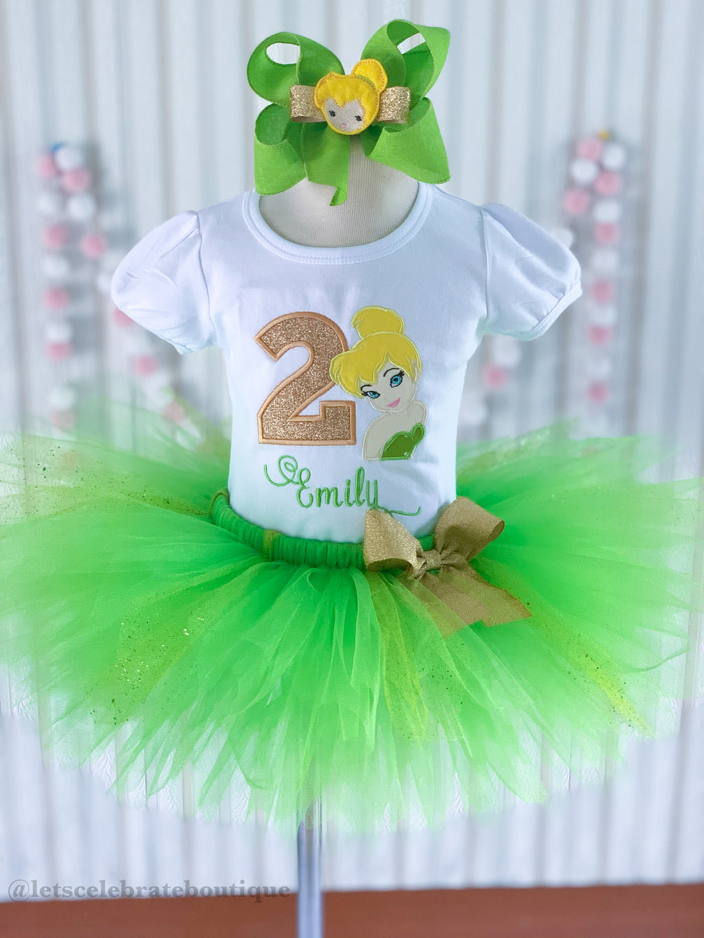 Bell Fairy Birthday Outfit Tutu-Birthday Girl Tutu Outfit