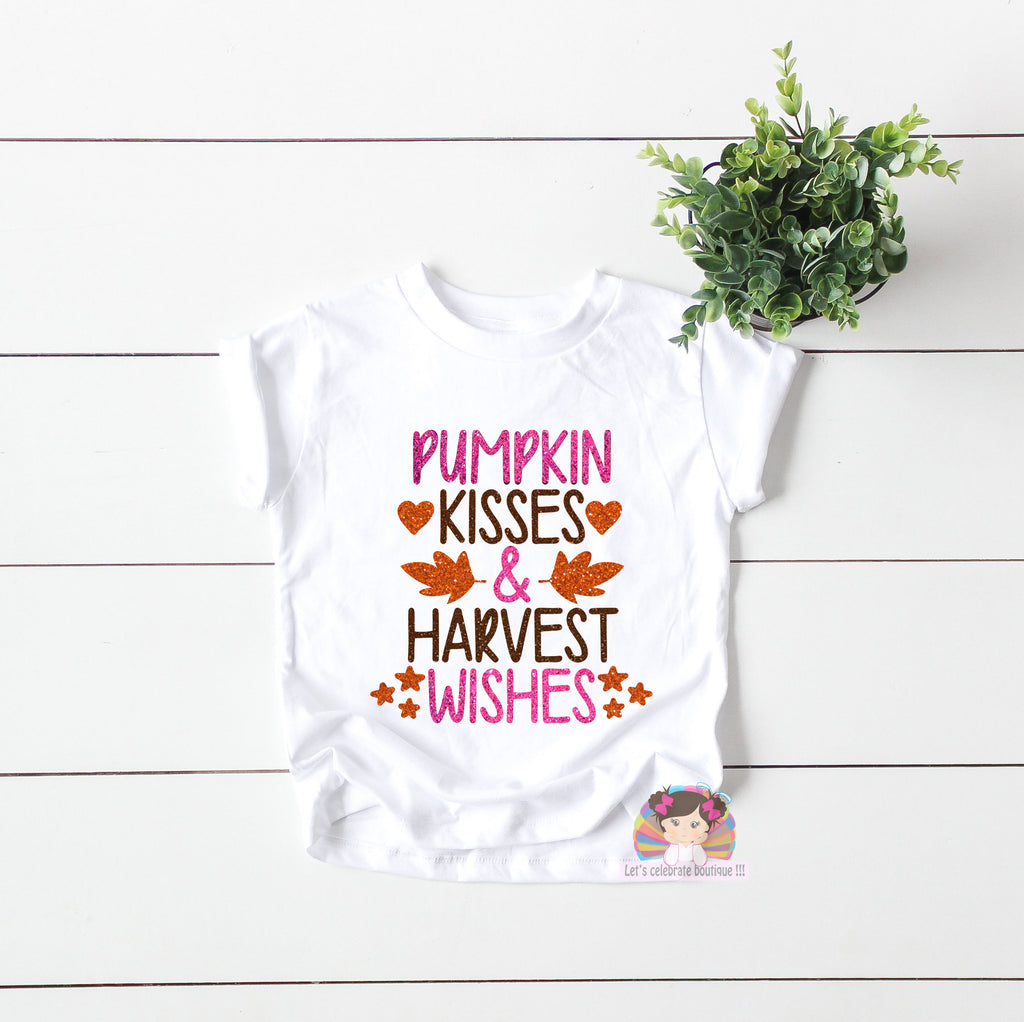 Pumpkin Kisses and Harvest Wishes Shirt
